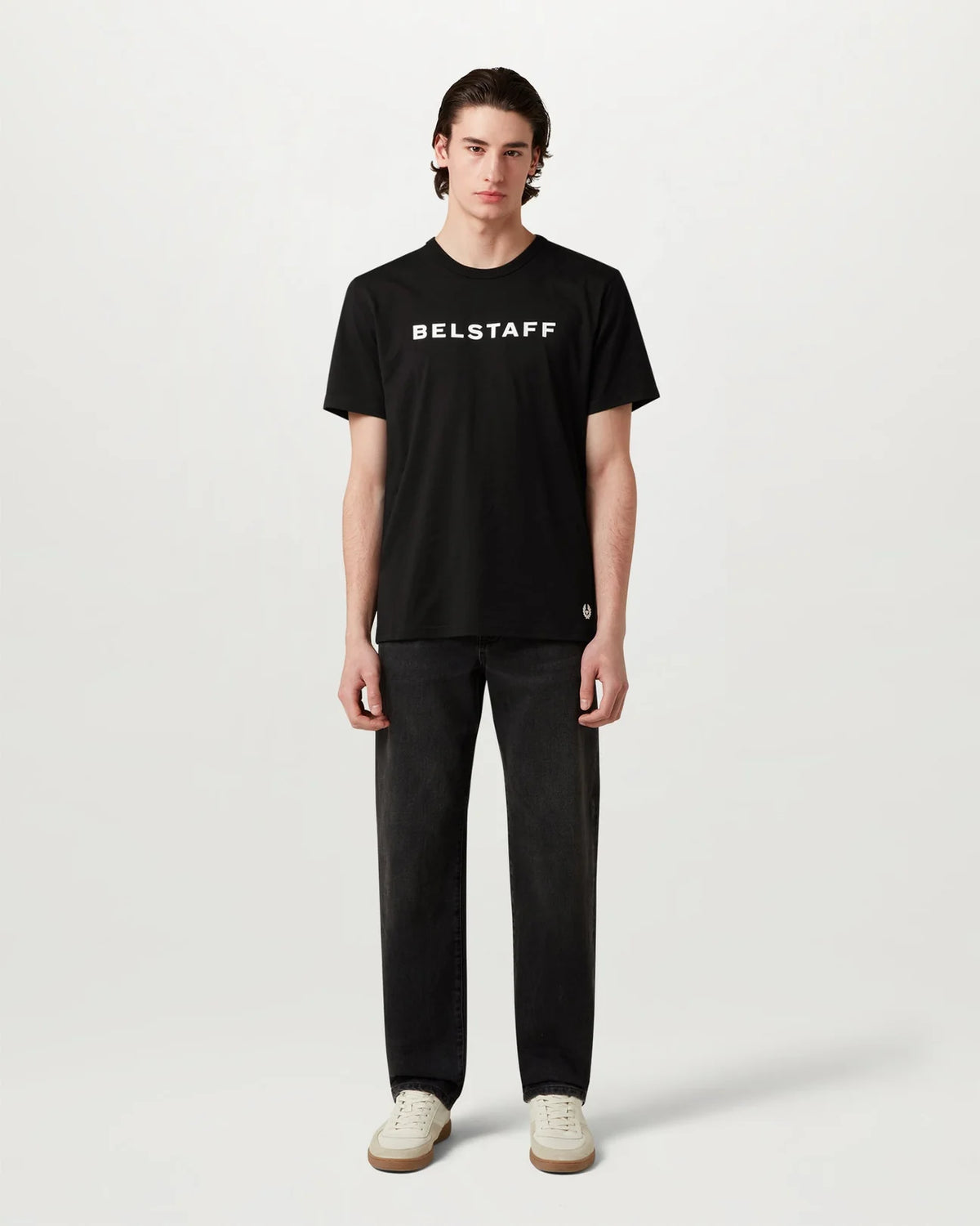 Belstaff Logo Men's T'Shirt - Black - Salt Flats Clothing