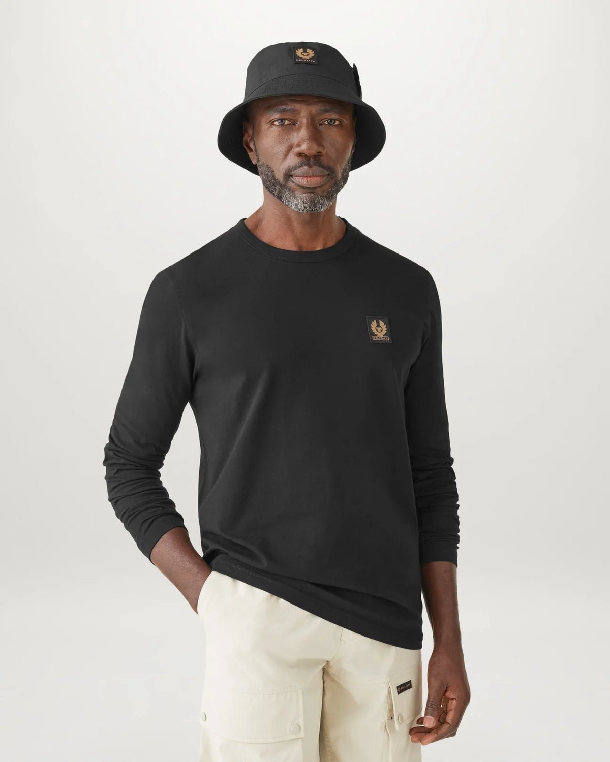 Belstaff Long Sleeved Men's  T'Shirt - Black - Salt Flats Clothing