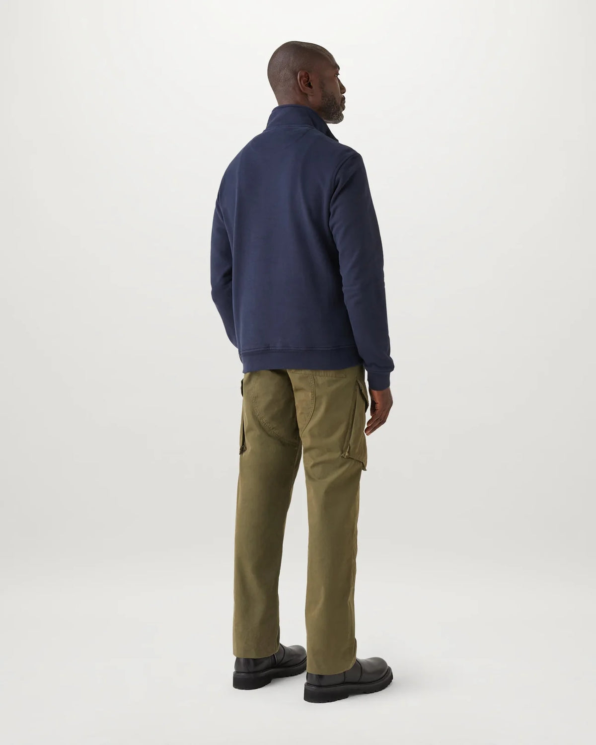 Belstaff Men's Quarter Zip Sweatshirt - Dark Ink - Salt Flats Clothing