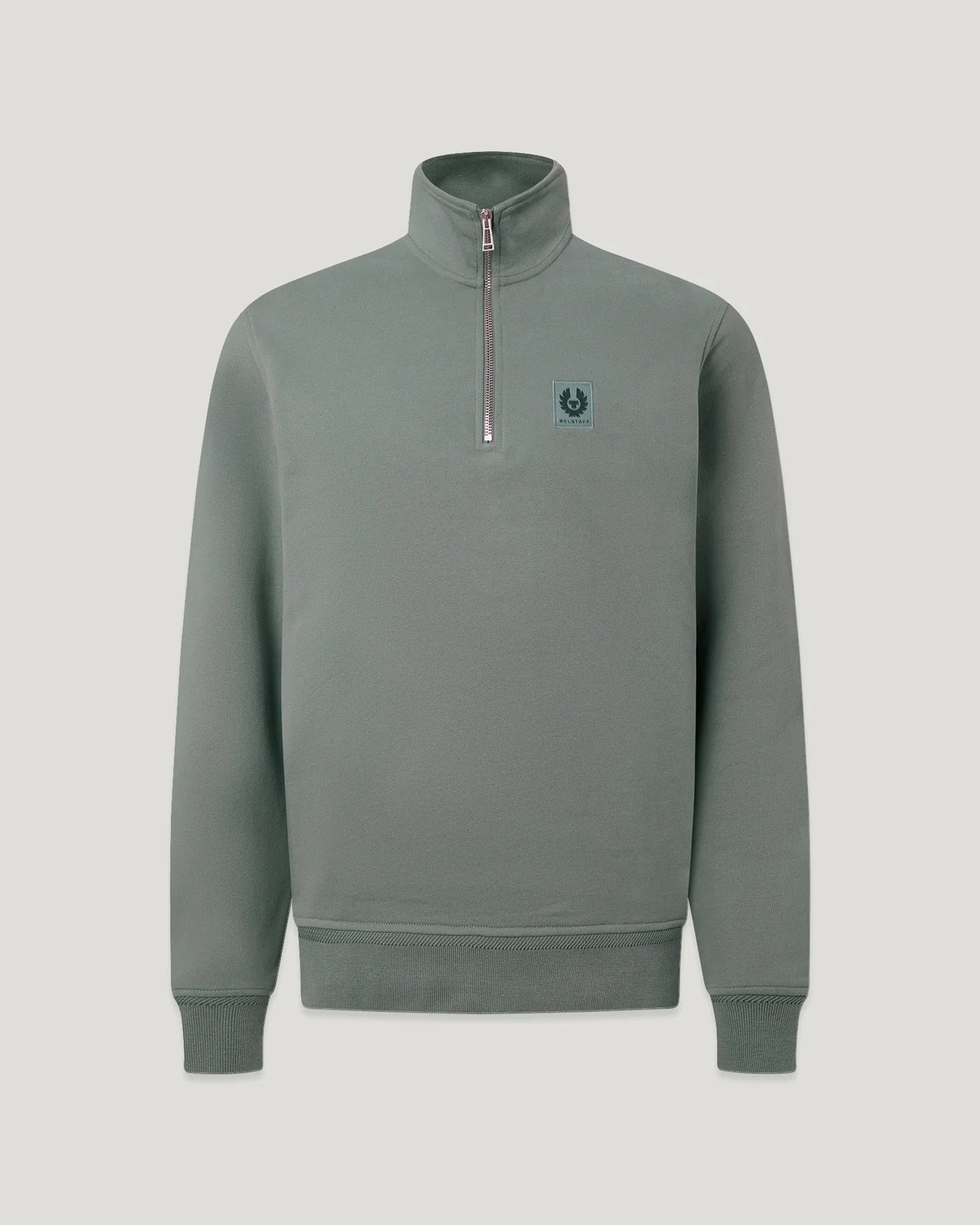 Belstaff Men's Quarter Zip Sweatshirt - Atlantic Grey - Salt Flats Clothing