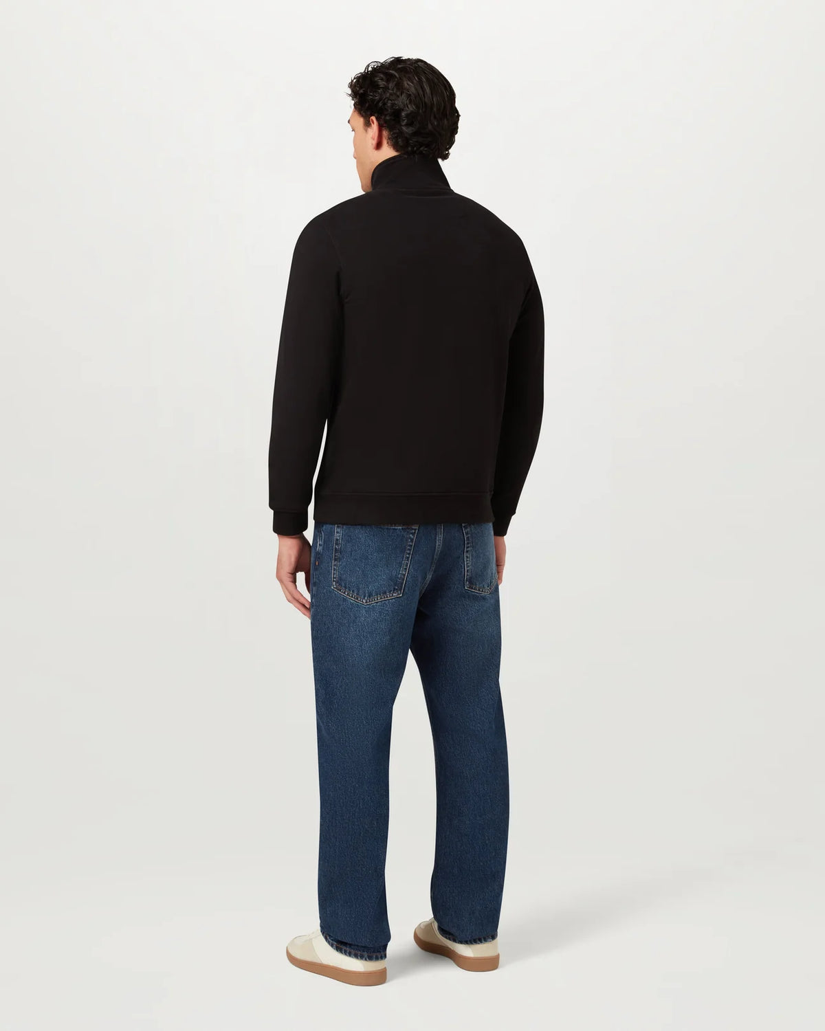 Belstaff Men's Quarter Zip Sweatshirt - Black - Salt Flats Clothing