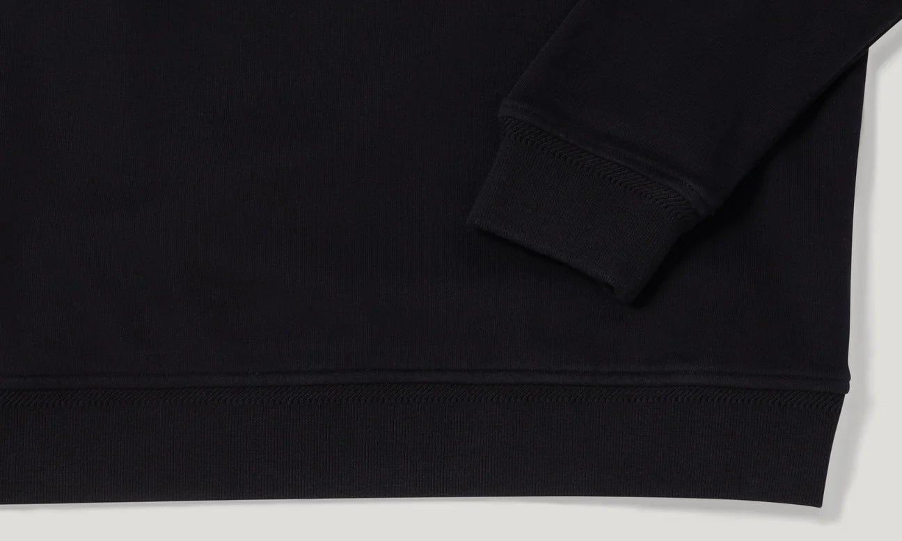 Belstaff Men's Quarter Zip Sweatshirt - Black - Salt Flats Clothing