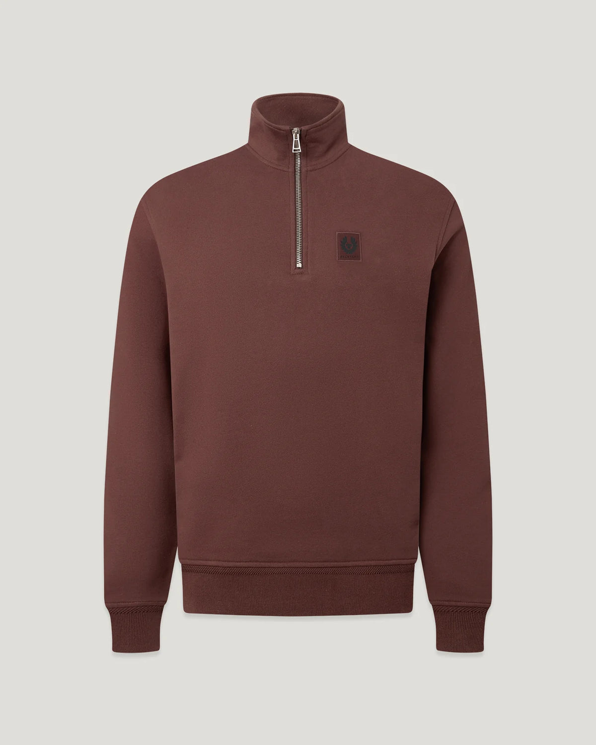 Belstaff Men's Quarter Zip Sweatshirt - Oxblood - Salt Flats Clothing