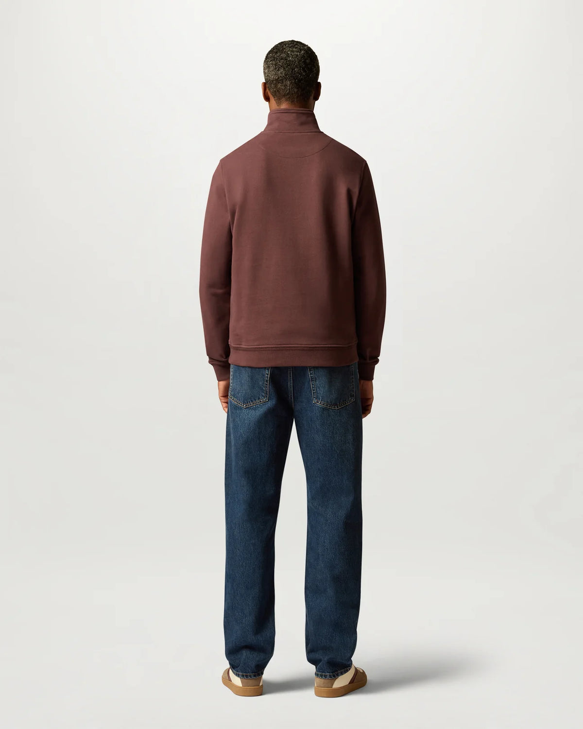 Belstaff Men's Quarter Zip Sweatshirt - Oxblood - Salt Flats Clothing