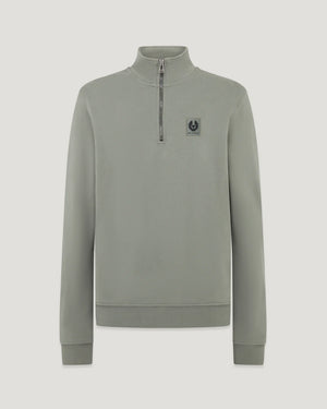 Belstaff Quarter Zip - Sage Green - Salt Flats Clothing