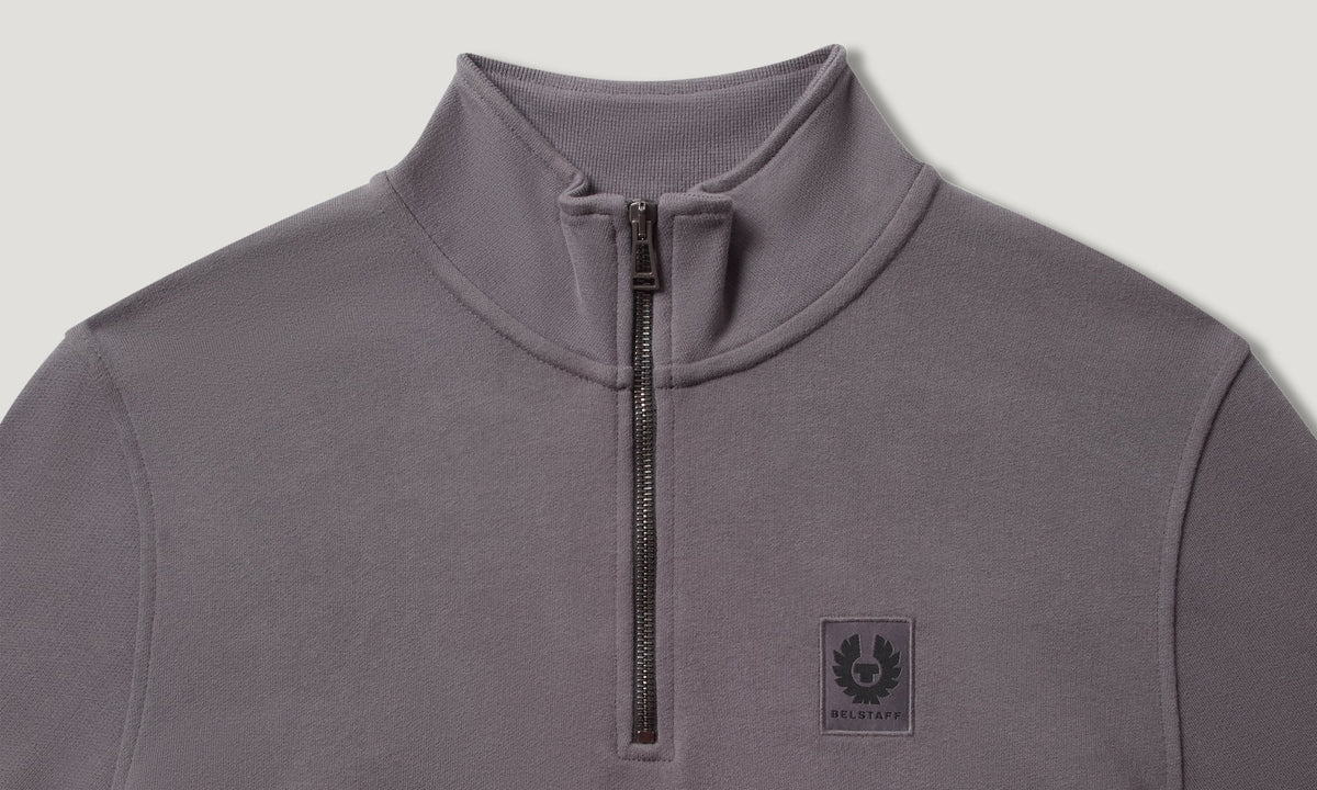 Belstaff Quarter Zip - Tornado Grey - Salt Flats Clothing