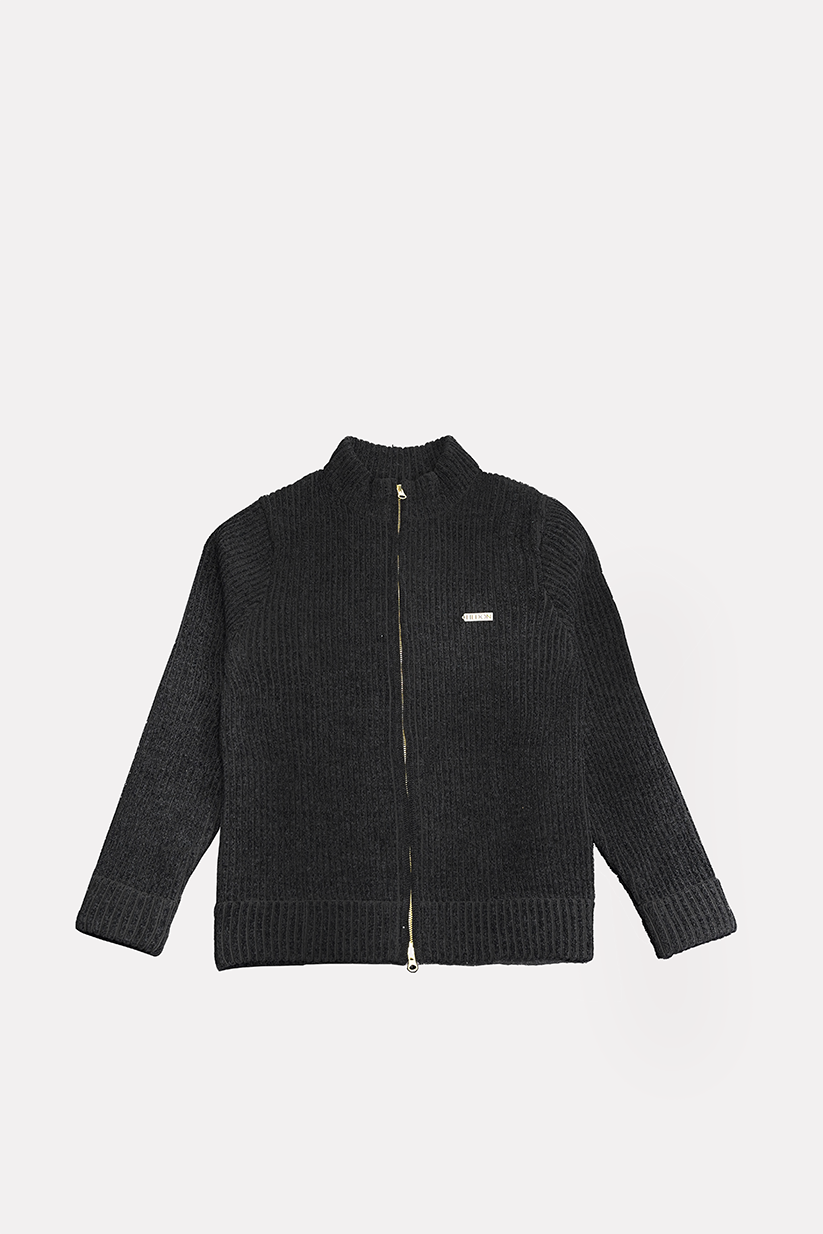 Hedon Knit #THEHIGHISREAL Zip Jacket - Black  Salt Flats Clothing