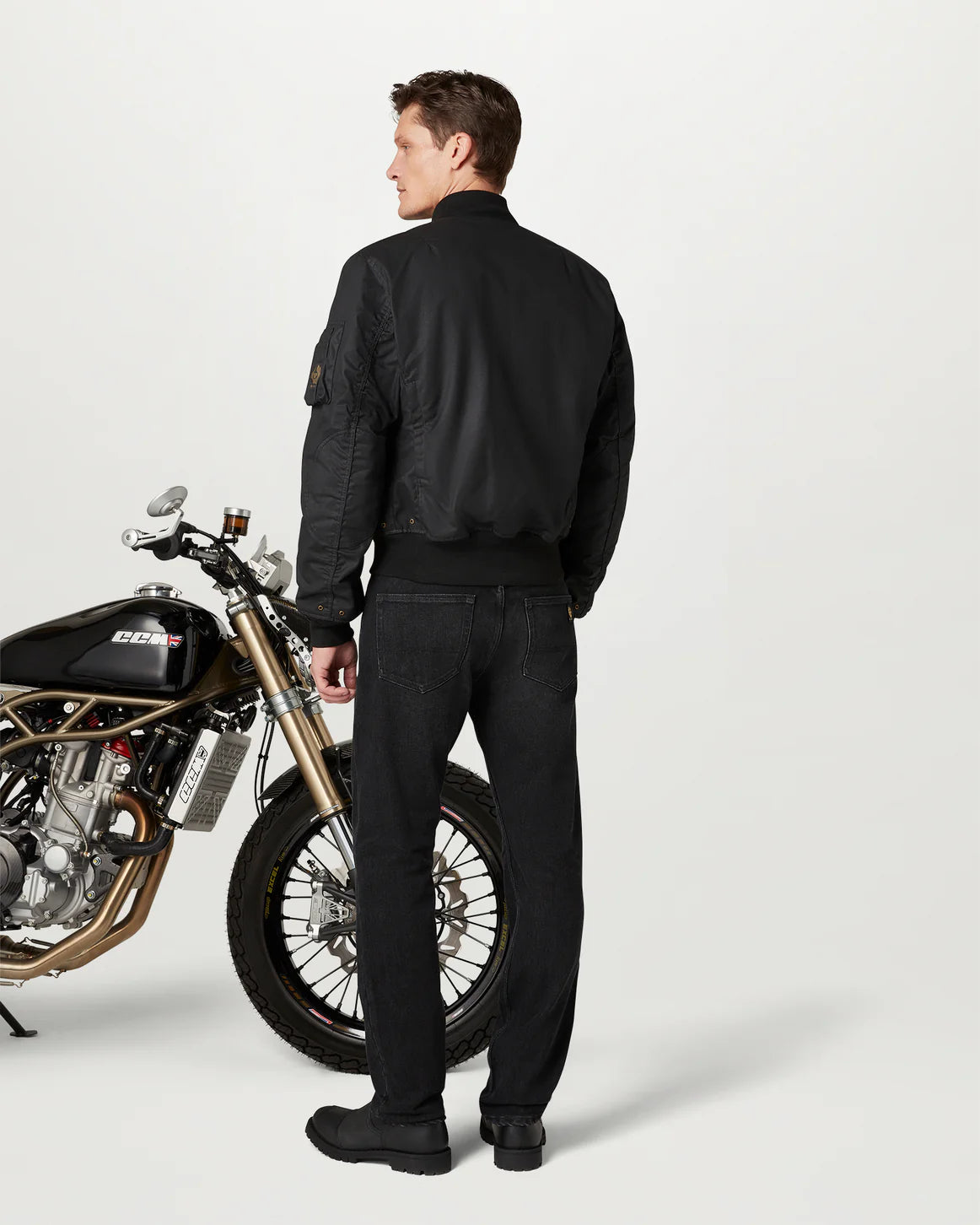 Belstaff Brecon Bomber Men's Ultracore 8oz Jacket - Black - Salt Flats Clothing