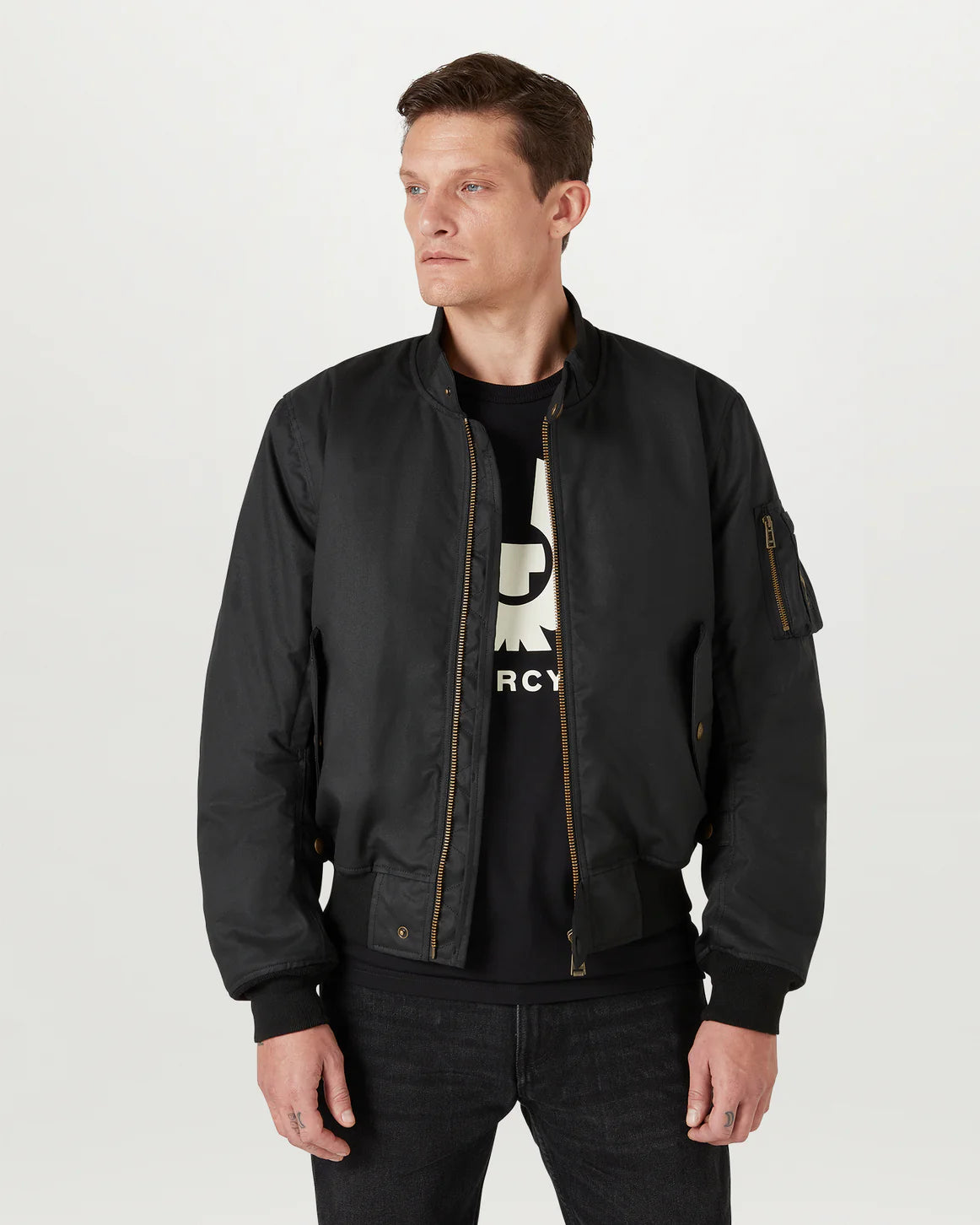 Belstaff Brecon Bomber Men's Ultracore 8oz Jacket - Black - Salt Flats Clothing