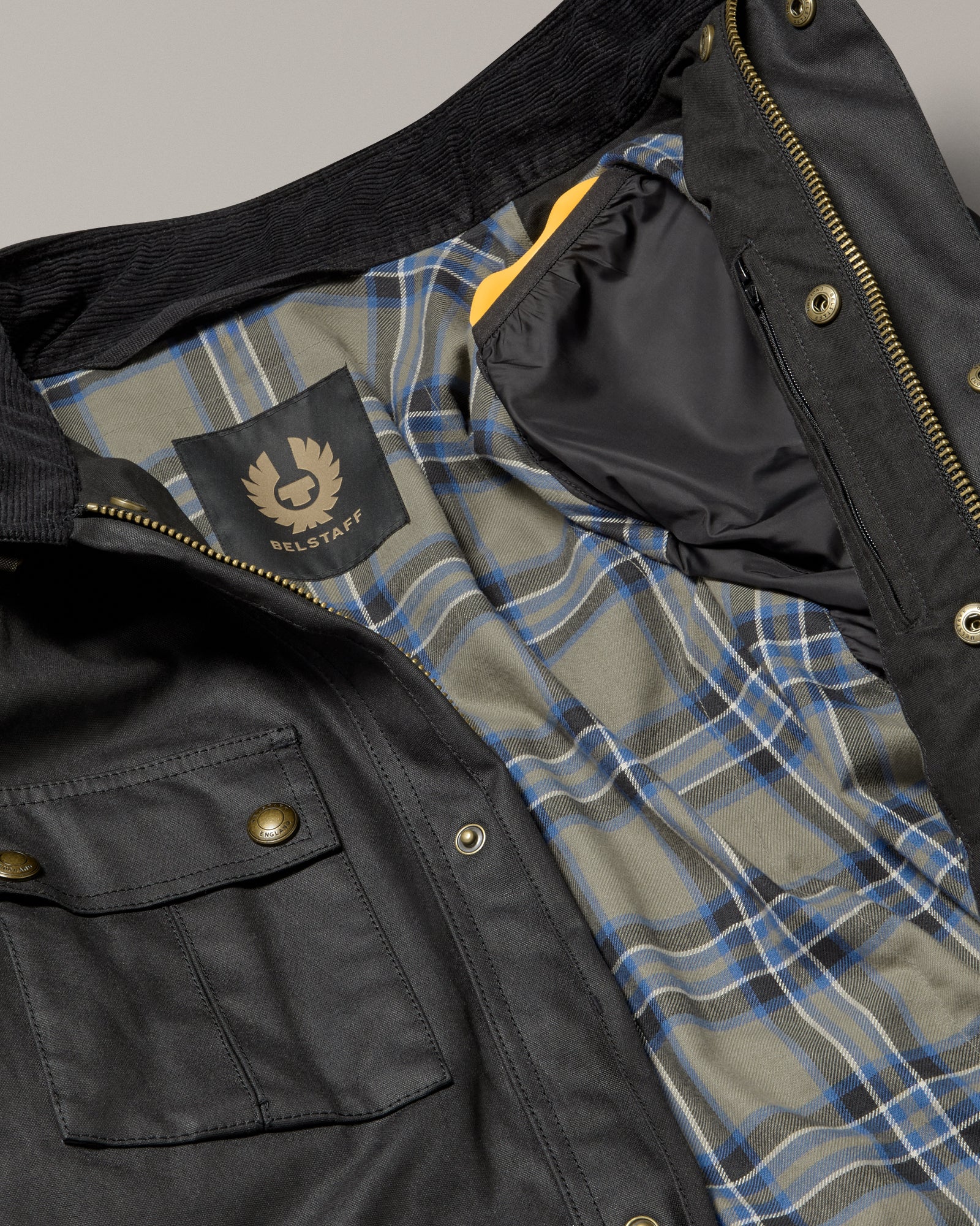 Belstaff Brooklands Men's Waxed Cotton Jacket Ultracore 8oz Black - Salt Flats Clothing