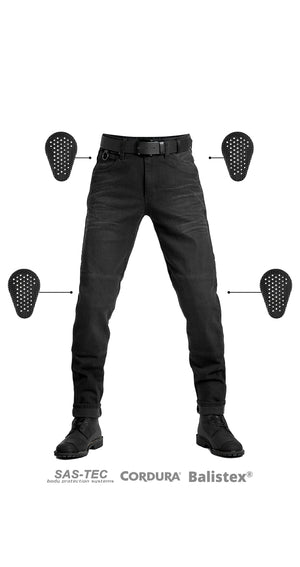 Pando Moto Boss Dyn 01 Slim Men's Jean Cordura - Black - Salt Flats Clothing