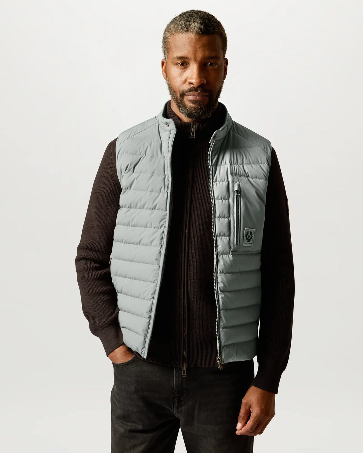 Belstaff Chassis Gilet - Atlantic Grey - Salt Flats Clothing