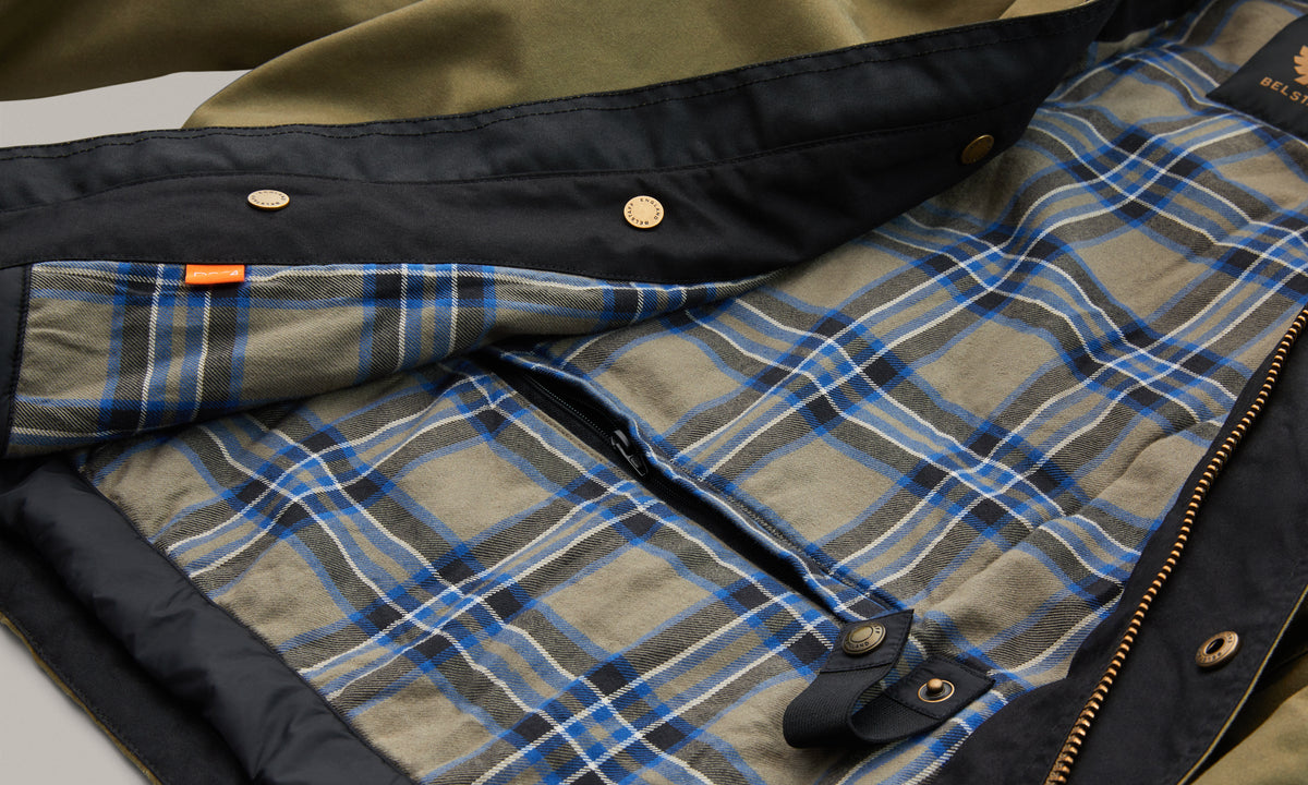 Belstaff Convoy Men's Waxed Cotton Jacket Olive - Salt Flats Clothing