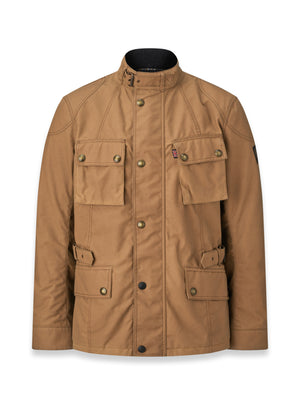 Belstaff Crosby Men's Waxed Cotton Jacket TechWax 8oz AA Sand - Salt Flats Clothing