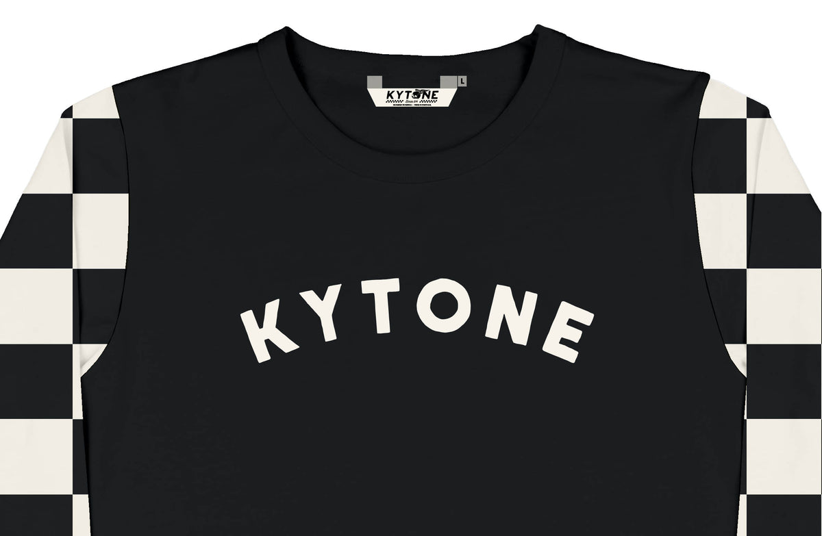 Kytone Checker Raglan T'Shirt - Salt Flats Clothing