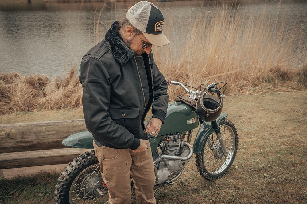 Age of Glory Men's Cockpit Textile Jacket - Black - Salt Flats Clothing