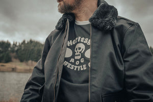 Age of Glory Men's Cockpit Textile Jacket - Black - Salt Flats Clothing