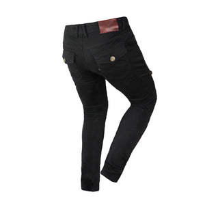 ByCity Mixed Slim  III Men's Motorcycle Cargo Pants  - Black - Salt Flats Clothing