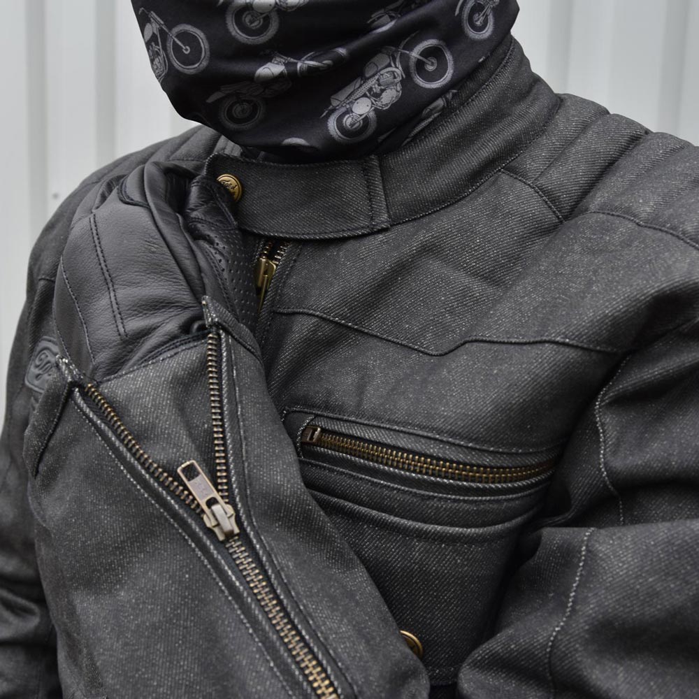 Age of Glory Worker Waxed Cotton Jacket - Raw Denim - Salt Flats