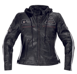 Difi Jolene Ladies Leather Motorcycle Jacket - Black - Salt Flats Clothing