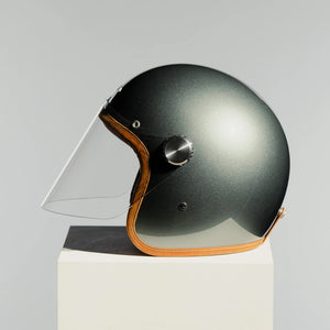 Hedon Epicurist 2.0 ECE 06 Open Face Motorcycle Helmet - Glass Ash - Salt Flats Clothing