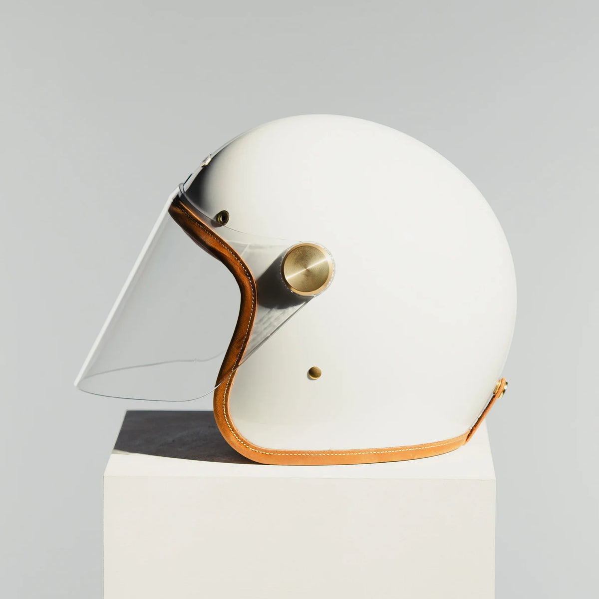 Hedon Epicurist 2.0 ECE 06 Open Face Motorcycle Helmet - Knight White - Salt Flats Clothing