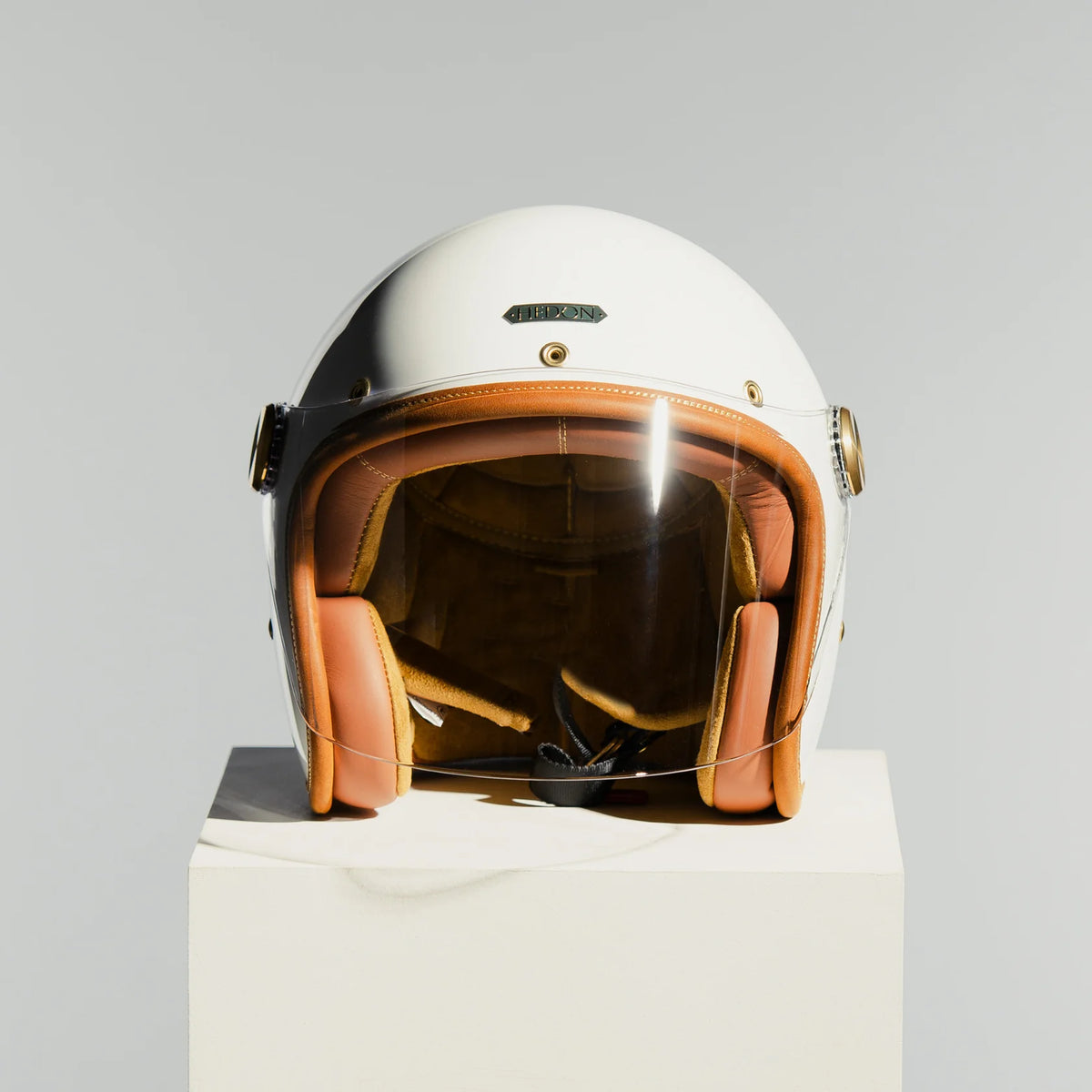 Hedon Epicurist 2.0 ECE 06 Open Face Motorcycle Helmet - Knight White - Salt Flats Clothing