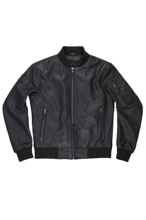 Pando Moto Falcon Aviator Men's Leather Jacket - Black - Salt Flats Clothing