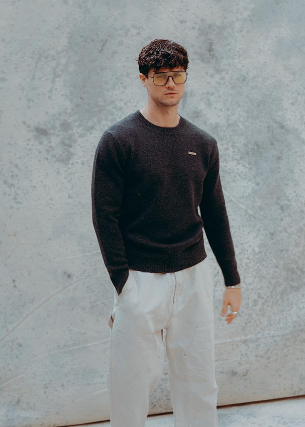 Hedon Wool Sweater - Grey - Salt Flats Clothing