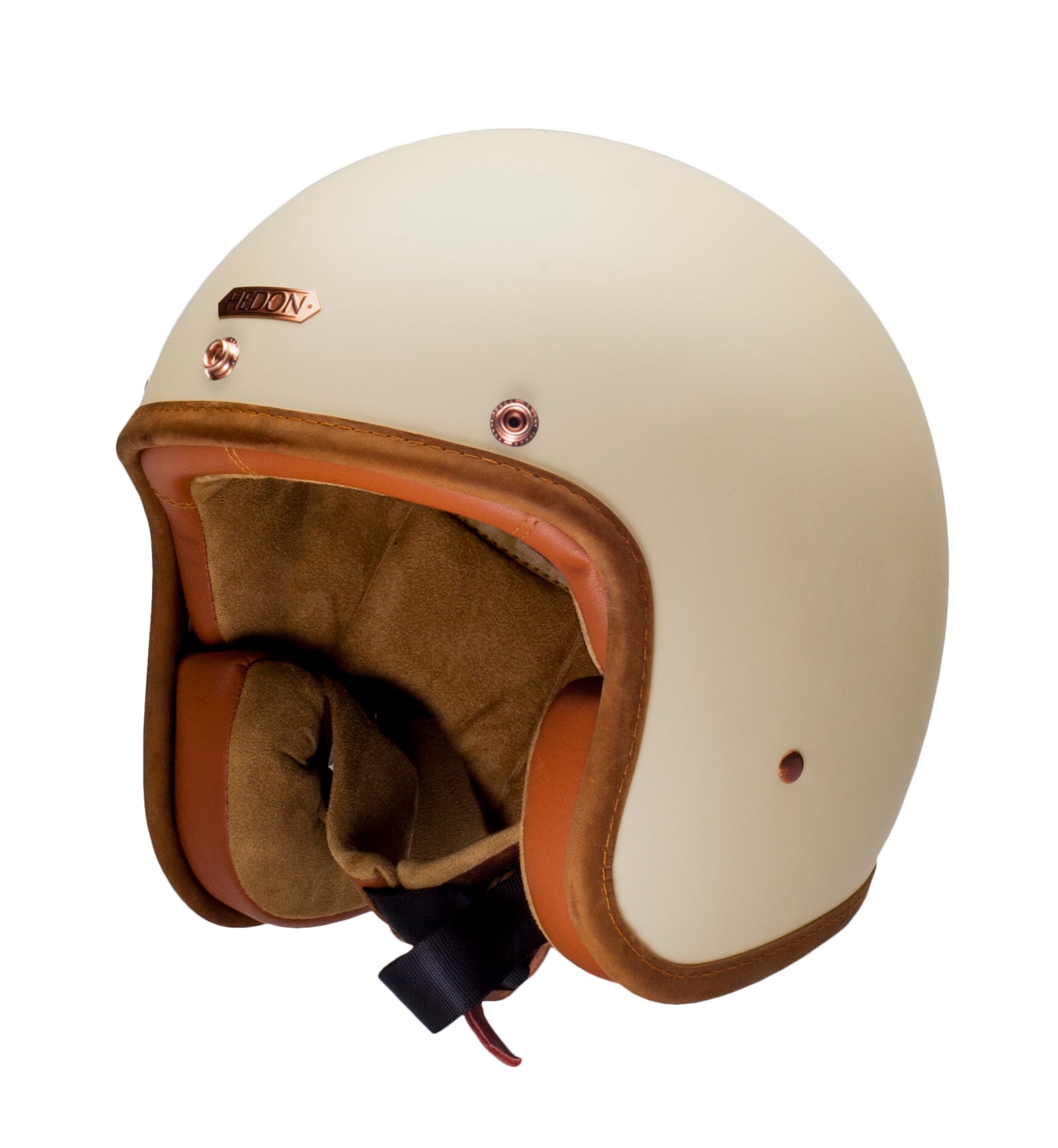 Hedon Hedonist ECE 06 Open Face Motorcycle Helmet - Crème - Salt Flats Clothing