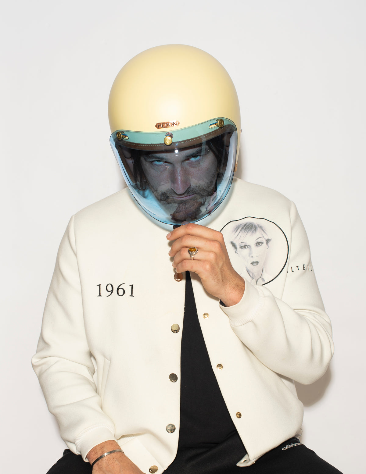 Hedon Hedonist ECE 06 Open Face Motorcycle Helmet - Crème - Salt Flats Clothing