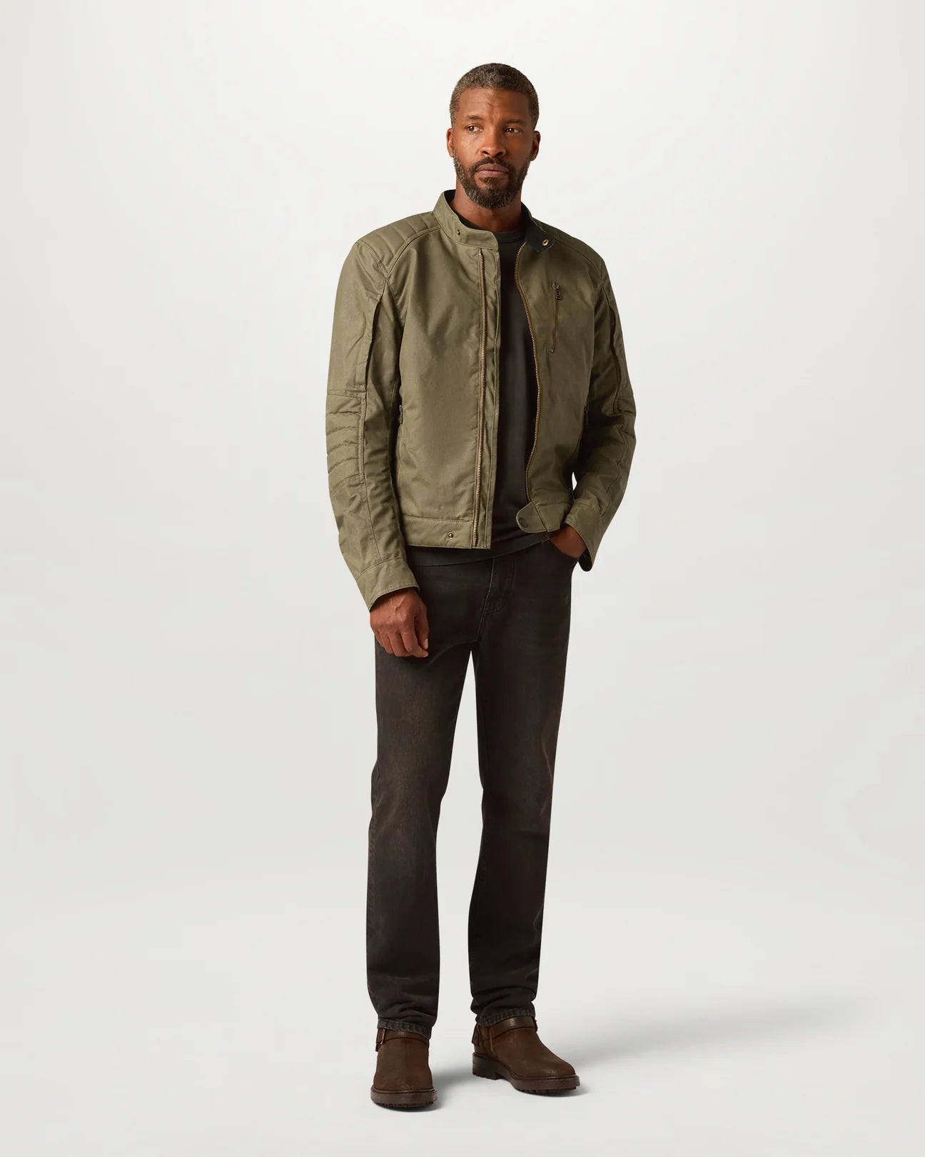 Belstaff Humber Ultracore Waxed Cotton Men's Jacket - Olive - Salt Flats Clothing