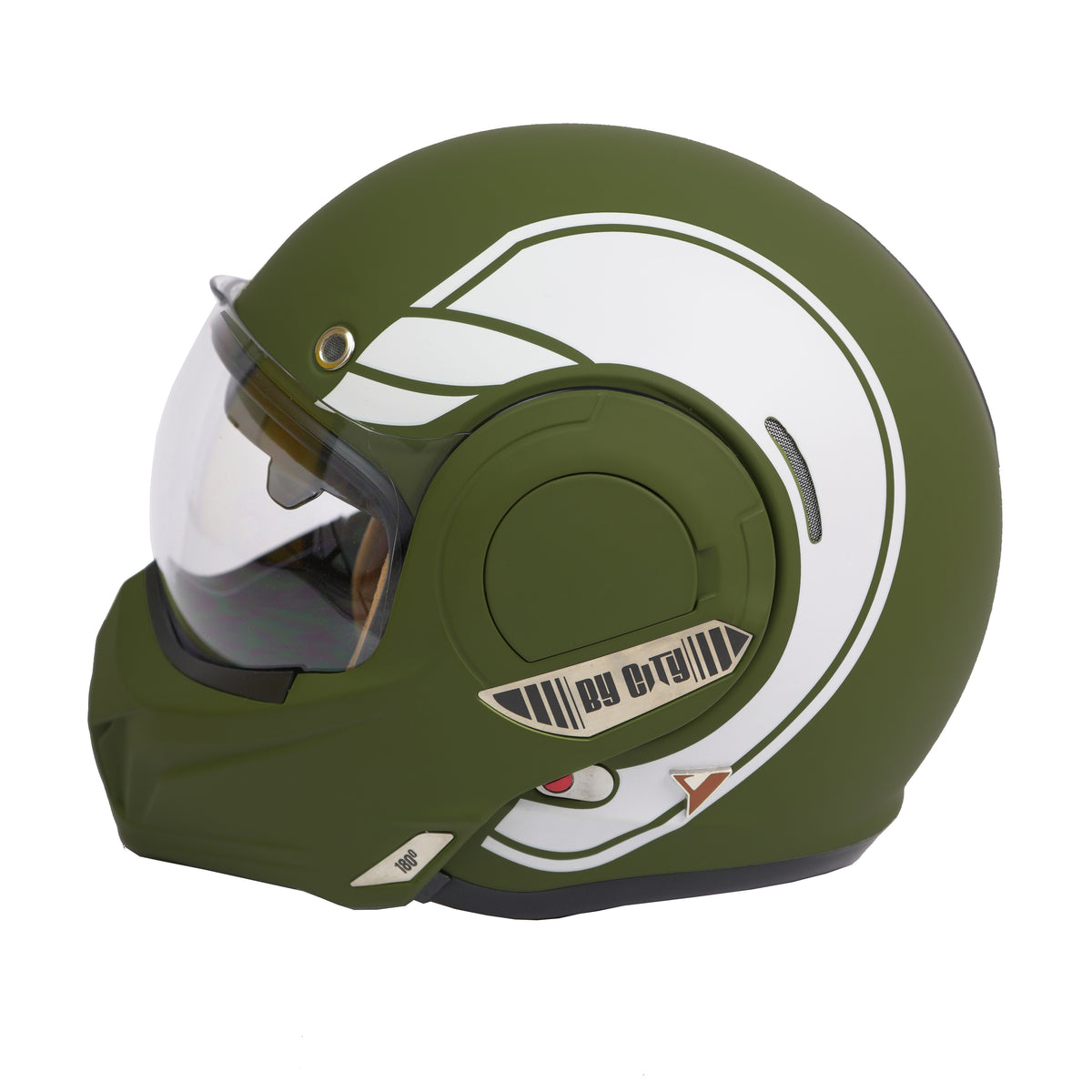 ByCity 180 Tech Full Face Flip Helmet - Green R22.06 - Salt Flats Clothing