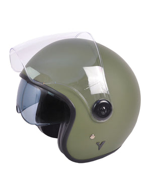 ByCity The City Open Face Helmet R22.06 - Matte Green - Salt Flats Clothing