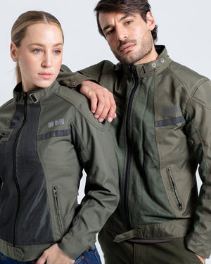 ByCity Summer Route Men's Motorcycle Jacket - Green - Salt Flats Clothing