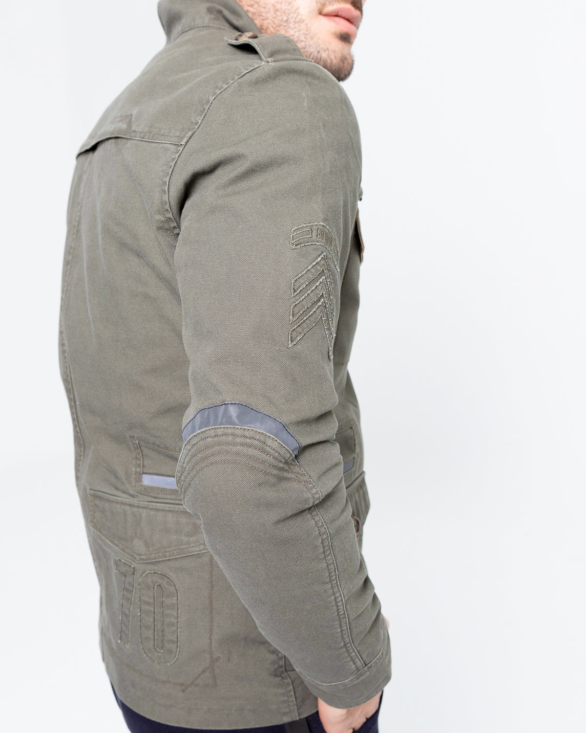 ByCity Zambia Men's Motorcycle Jacket - Green - Salt Flats Clothing