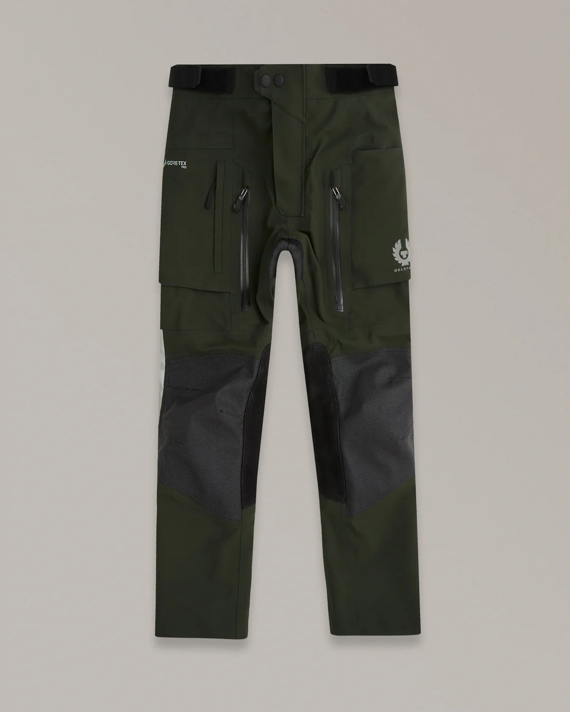Belstaff Long Way Up Men's Long Way Trouser Gore-Tex Pro 3L Olive - Salt Flats Clothing