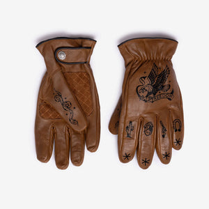 MacLeod Motor Co Outlaw Gloves - Brown - Salt Flats Clothing