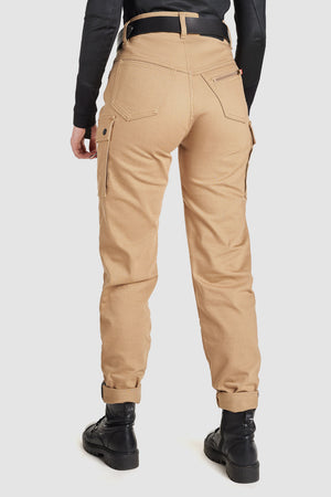 Pando Moto Mila Ladies Cargo Trousers - Beige - Salt Flats Clothing