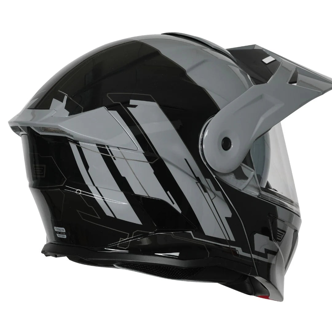 Origine Adventure 22.06 Full Face Flip Helmet - Cyborg Grey Black - Salt Flats Clothing