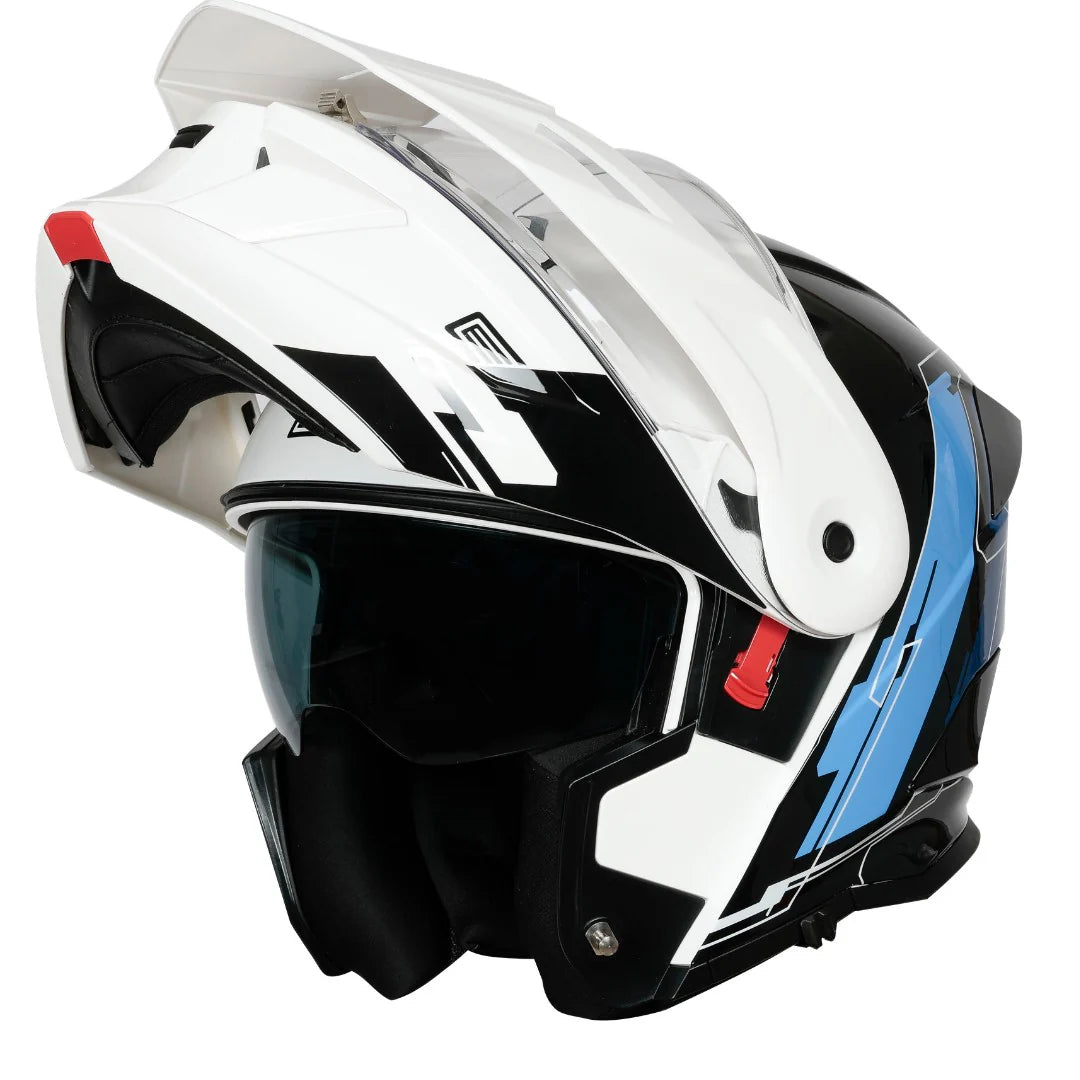 Origine Adventure 22.06 Full Face Flip Helmet - Cyborg Red White Black - Salt Flats Clothing