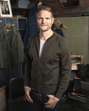 Pike Brothers 1943 C2 Sweater - Olive Drab - Salt Flats Clothing