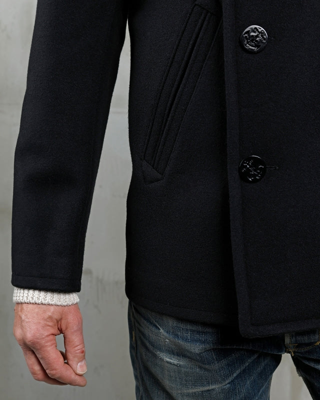 Pike Brothers 1938 Wool Pea Coat - Black - Salt Flats Clothing
