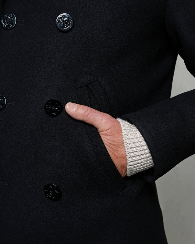 Pike Brothers 1938 Wool Pea Coat - Black - Salt Flats Clothing