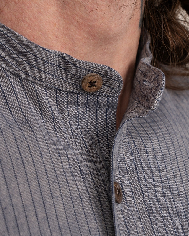 Pike Brothers 1923 Buccanoy Shirt - Grey Striped - Salt Flats Clothing