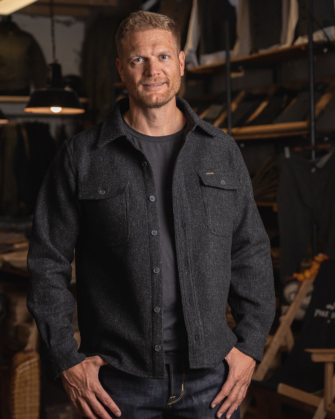 Pike Brothers 1943 CPO Wool Shirt - Atlanta Grey - Salt Flats Clothing