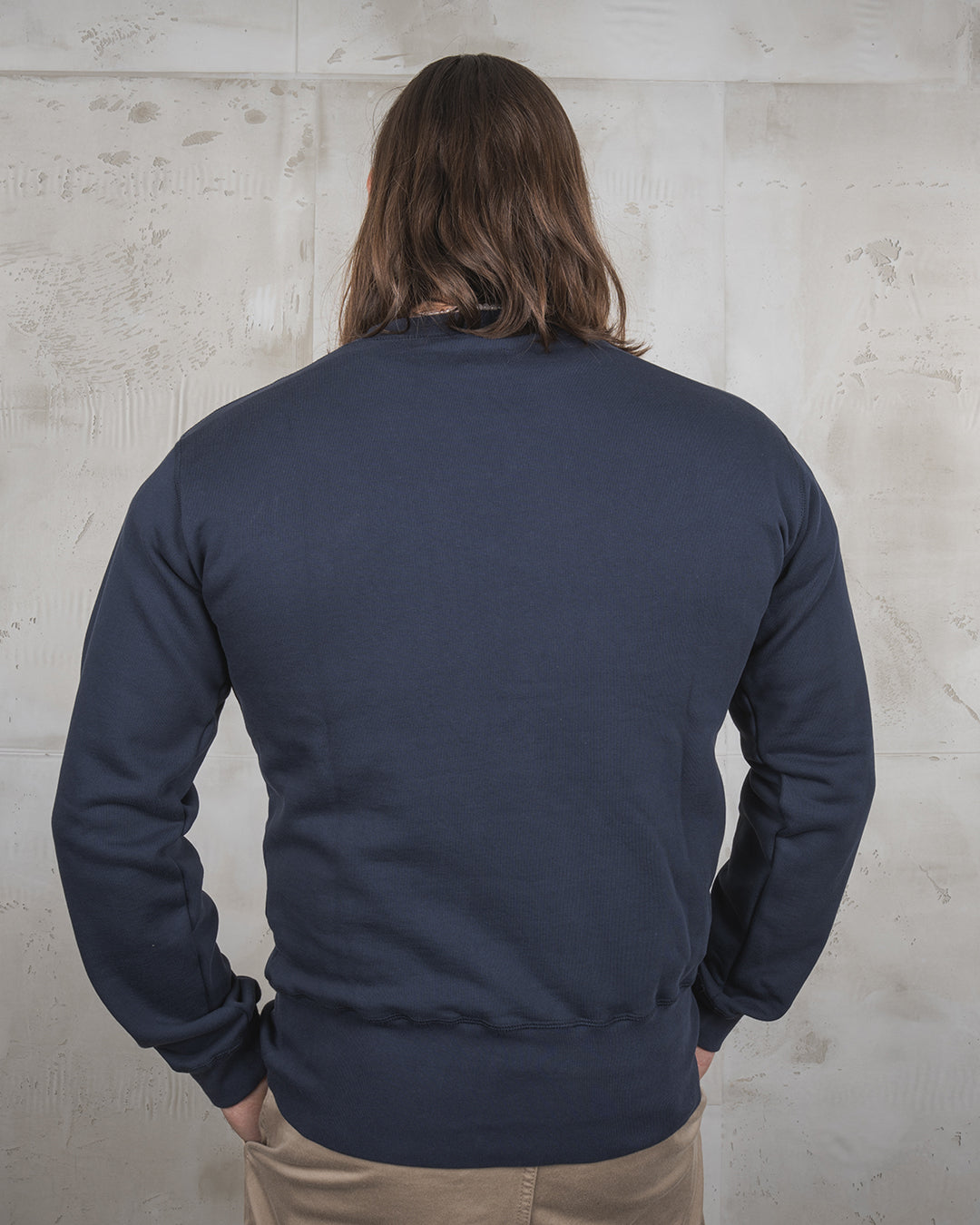 Pike Brothers 1945 Logo Sweater - Navy - Salt Flats Clothing