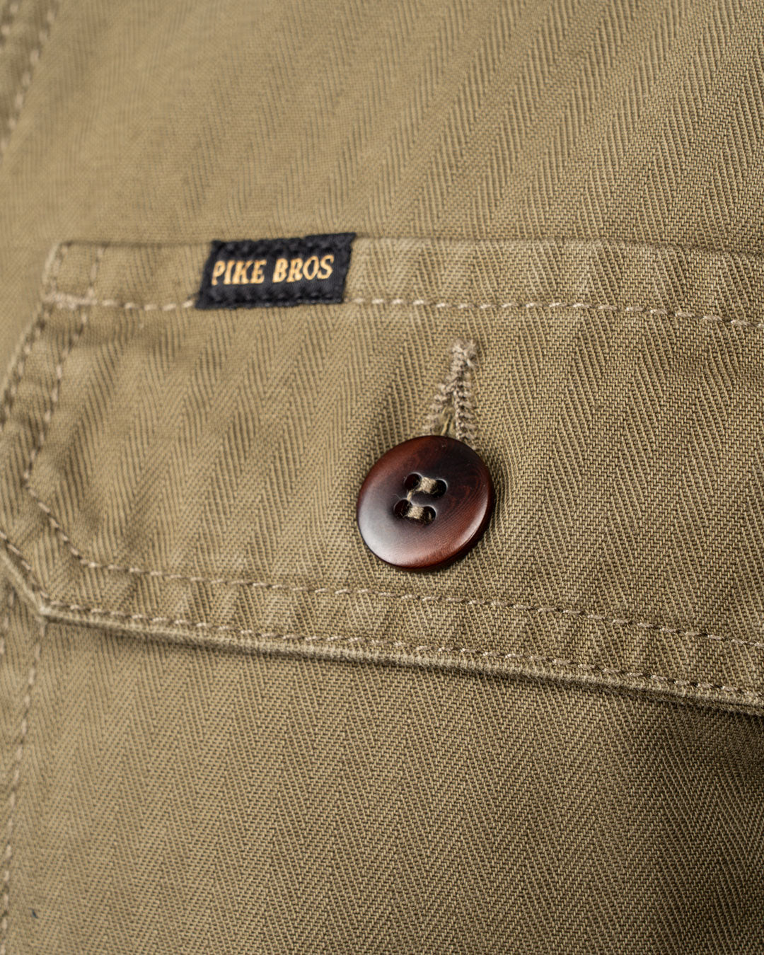Pike Brothers 1967 Utility Shirt HBT - Olive - Salt Flats Clothing