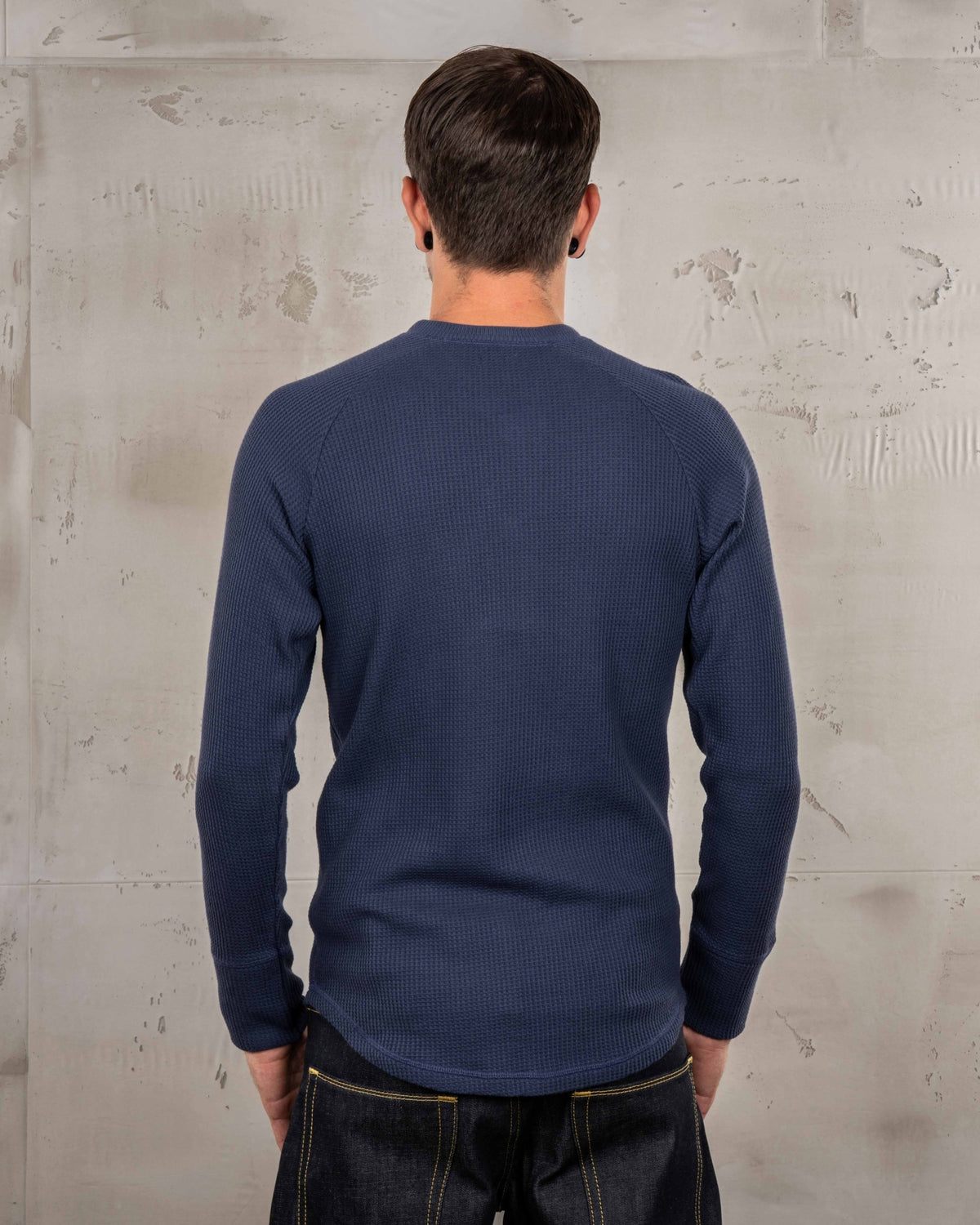 Pike Brothers 1936 Waffle Long Sleave Top - Shadow Blue - Salt Flats Clothing