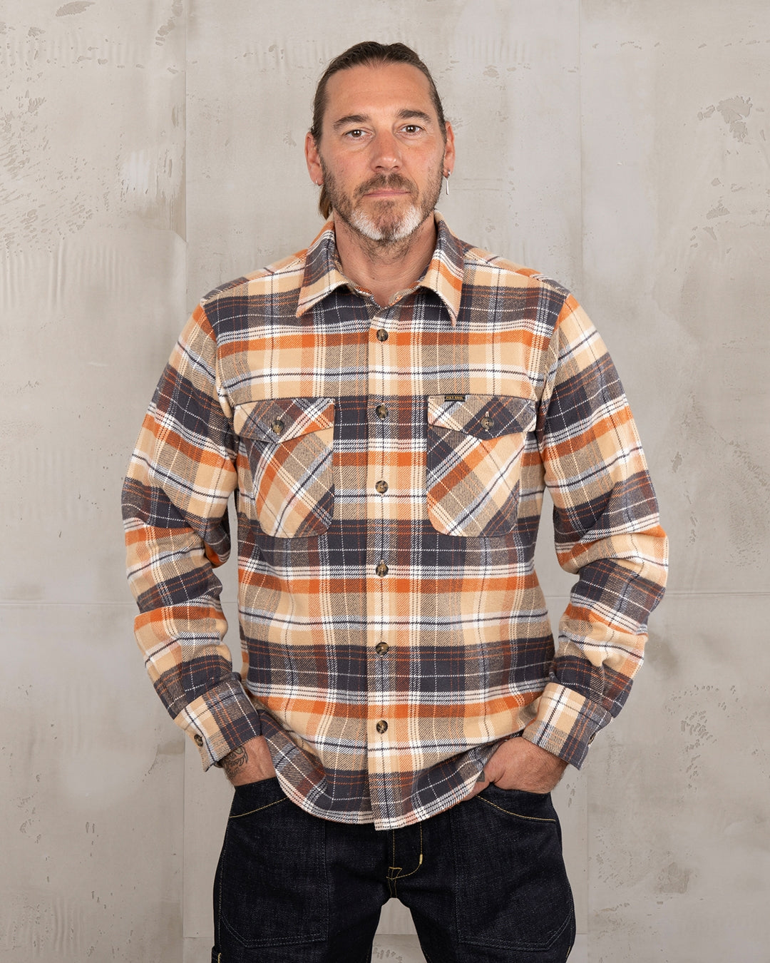 Pike Brothers 1943 CPO Barrow Shirt - Orange - Salt Flats Clothing